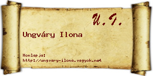 Ungváry Ilona névjegykártya